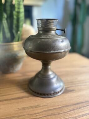 Antique Rayo Brass Oil Lamp Prepped To Be Electrified Brass Lamp Base